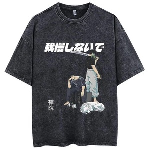 T-shirt graphique surdimensionné pour homme, 100 % coton, 350 g, style streetwear, délavé à l'acide, vintage, personnalisé, vente en gros OEM - Product Image 3