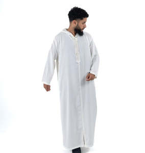 OEM Traditional <b>Moroccan</b> Muslim <b>Thobe</b> Jubba Hot Selling Long Sleeved Solid Color Men's Dress Plus Size Wholesale Top Supplier - Product Image 5