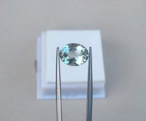 พลอยอความารีนธรรมชาติอัญมณีทรงหลวมขนาด9x7มม. ตัดรูปไข่สีฟ้าสวยงาม - Product Image 6