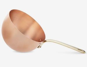 Good quality hammered handmade copper frying <b>pan</b> stainless steel handle classical kitchenware tools Indian style - Product Image 5