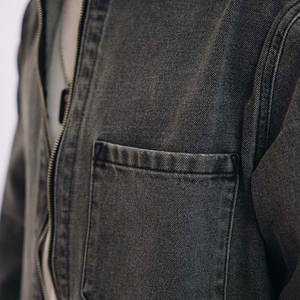 Camisa vaquera de estilo Vintage para hombre de algodón 100% de alta calidad, informal transpirable para uso al aire libre en temporada de primavera, teñido liso - Product Image 6