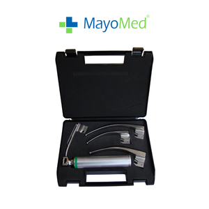 MayoMed Manual Fiber <b>Optic</b> Macintosh Laryngoscope Reusable 4 Blades Intubation Surgical <b>Instrument</b> Diagnostic Laryngoscope CE - Product Image 2