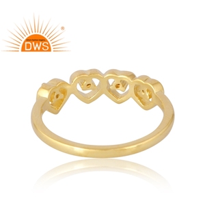 Última venta plata esterlina 925 18K chapado en oro amatista natural y topacio blanco anillo de piedras preciosas Demi joyería fina para regalo de mujer - Product Image 2