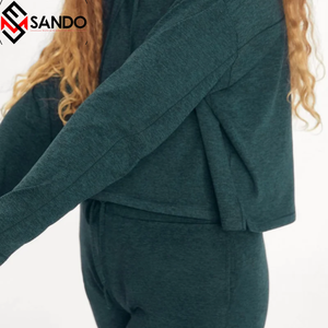 XL Casual Sports Jogger Set para hombres mujeres algodón terciopelo Sudadera con capucha Top impreso estilo liso Logo SweatSuit de talla grande invierno Maternidad - Product Image 4