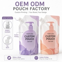 Pochette souple pour savon liquide avec bec verseur, personnalisable, recyclable, durable, scellable, OEM ODM, rechargeable