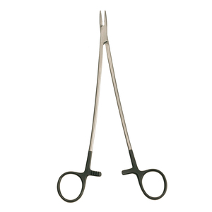 Pinzas de soporte de aguja con mango de anillo recubierto negro, tamaño de 8 pulgadas, pinzas de aguja Debakey de sutura quirúrgica de acero metálico - Product Image 4