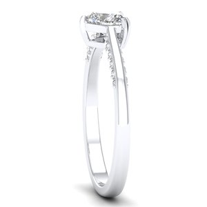 REYES lujo chispeante 10K 14K 18K oro diamante compromiso anillos de dedo minimalista delicado aniversario de boda joyería para mujer - Product Image 4