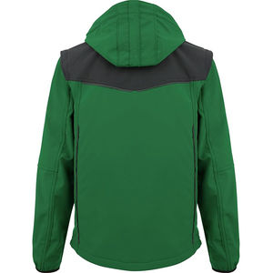 เสื้อแจ็คเก็ตผู้ชายแบบมีฮู้ด ผ้า softshell น้ำหนักเบา ระบายอากาศได้ดี เหมาะสำหรับกิจกรรมกลางแจ้ง สวมใส่สบาย ป้องกันสภาพอากาศ มีโลโก้ด้านหน้า - Product Image 4