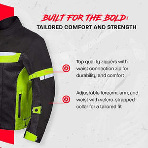 Chaqueta de motocicleta de alta calidad para hombre, tela de poliéster Cordura duradera, armadura CE certificada, chaqueta de montar de aventura con múltiples bolsillos - Product Image 2