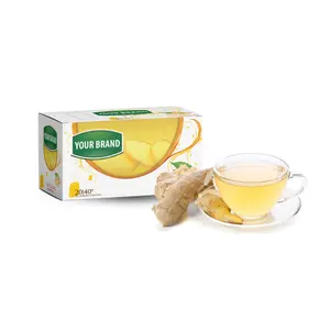 批发工厂供应姜茶袋滤器水果风味越南茶带或不带拉绳锡罐包装茶