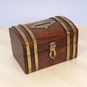 กล่องออมสินไม้ทำมือ |   งานฝีมือที่ทนทาน |   ราคาส่งและราคาโรงงาน - Product Image 1
