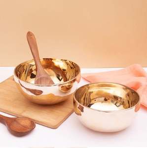 Calcutta Kansa Thali forgé à la main fabriqué à la main pur et authentique Kansa Bell métal Bronze artisans qualifiés pour un usage domestique - Product Image 5