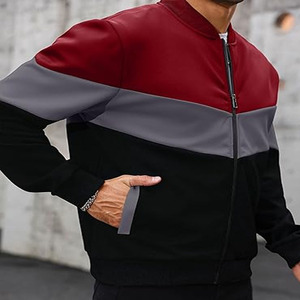 Veste universitaire personnalisée avec broderie 3D, tendance, coupe-vent, pour homme, par Dress Sports - Product Image 4