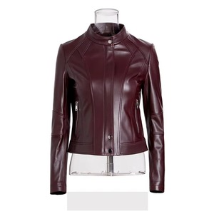 All Match Veste classique en peau de mouton matelassée pour femmes Personnalisable Short en cuir véritable souple et durable Traitement des vestes courtes - Product Image 6