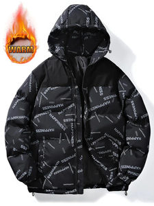 Vestes matelassées à capuche sportives pour hommes, épaisses, imperméables, respirantes, style urbain d'hiver, avec fermeture éclair, service OEM - Product Image 6