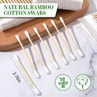 100 pièces de cotons-tiges écologiques à double tête en bois pour le nettoyage du nez et des oreilles, outils de maquillage pour femmes, bâtonnets de coton