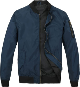 Chaqueta universitaria de satén económica para hombre, chaqueta Vintage de poliéster impermeable con cierre de cremallera y cuello levantado para invierno, chaqueta Chicago - Product Image 4