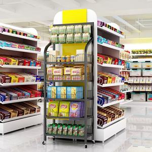 Estante organizador personalizado para paquetes de aperitivos, fácil montaje para tienda departamental, soporte de exhibición para comida, aperitivos, patatas fritas, galletas - Product Image 5