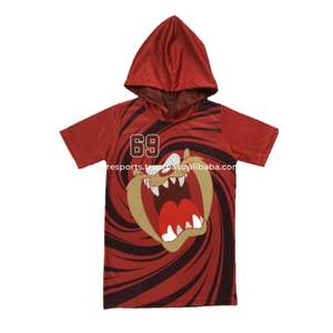 เสื้อฟุตบอลมีฮู้ดสีเขียวสำหรับเยาวชนชุดออกกำลังกายสำหรับผู้ใหญ่เสื้อกีฬาที่มีน้ำหนักเบา - Product Image 2