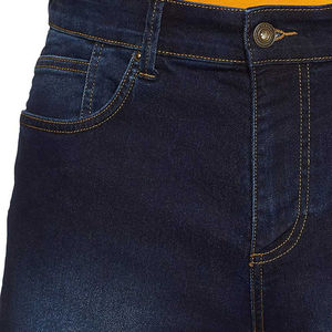 กางเกงขาสั้นผ้ายีนส์ขาสั้นสำหรับผู้ชายกางเกงเดนิมสีน้ำเงินเข้มพร้อมโลโก้ออกแบบได้ตามต้องการ - Product Image 4