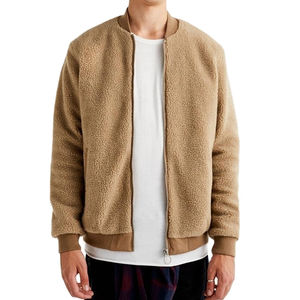 2025 Streetwear Custom Pockets Zip Fashionable Winter <b>Shearling</b> Sherpa Fleece <b>Jacket</b> - Product Image 1