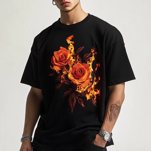 T-shirt pour hommes surdimensionné à la mode motif graphique original imprimé Streetwear tissu doux confortable Design élégant pour hommes - Product Image 5