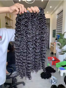 Eurasian Curly of Vietnamese Human Hair 100%, Cheveux non traités en cheveux humains - Product Image 3