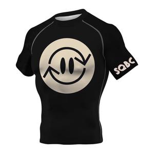 Negro manga corta Rashguard Muay Thai entrenamiento BJJ camisa compresión Rashguard y Jiu Jitsu Rashguard para entrenador - Product Image 3