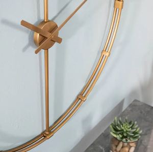 Horloge murale en métal à double anneau de forme ronde en laiton AK en laiton fini au meilleur prix pour la décoration intérieure/décoration murale - Product Image 2
