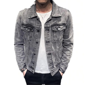 Vente en gros vestes personnalisées pour hommes vestes en jean délavé vente en ligne de streetwear à la mode - Product Image 6