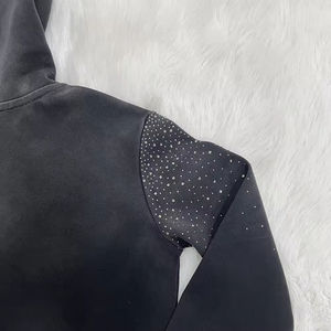 Sudadera con capucha de lentejuelas con logotipo personalizado 100% algodón OEM fabricante de ropa con capucha lavado ácido Unisex Terry tela ropa de calle holgada para hombres - Product Image 2