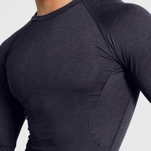 T-shirt de compression à manches longues respirant, antibactérien, à séchage rapide, sans couture, OEM personnalisé, haute qualité, pour hommes, MMA - Product Image 5