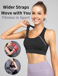 Soutien-gorge de compression personnalisé pour femme, idéal pour la gym, la course et le yoga, en tissu Spandex, longueur intégrale, haute qualité, anti-transparence, taille élastique - Product Image 5