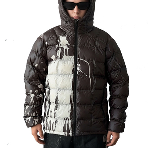 Chaqueta Acolchada con Capucha para Hombre, Unisex, Termocrómica, con Cierre, Manga Larga, Informal, para Invierno, con Logotipo Frontal Juvenil - Product Image 1