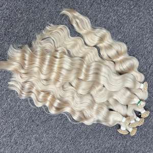 ผมธรรมชาติเป็นลอนแบบปลายแบนผมคน100% ผมดิบจากกัมพูชา - Product Image 4