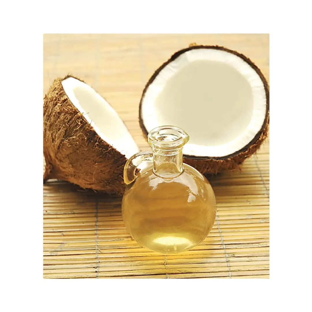 Imballaggio personalizzato di olio di cocco di grado cosmetico certificato Halal con etichetta privata biologica al 100% disponibile per gli acquirenti all'ingrosso
