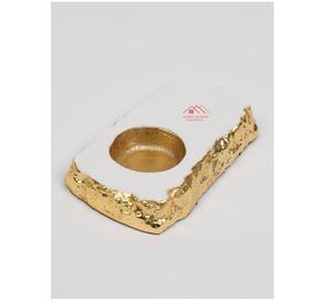 High Quality Hot Sale Wholesaling Handmade Semi Precious <b>Tea</b> <b>Light</b> Holder Natural Amethyst with Gold EDGE Direct From Factory - Product Image 1