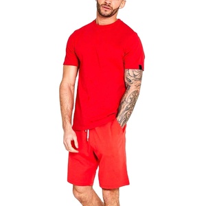 Ensemble deux pièces vintage pour hommes, respirant, 100 % coton, coupe oversize, avec logo personnalisé, haute qualité, style streetwear été 2026 - Product Image 1
