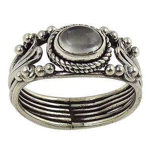 Anillo de Plata 925 con Piedra Lunar para Mujer, Uso Diario - Product Image 3