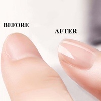 Lime à ongles à double face avec dégradé de couleur, lime à ongles en verre réutilisable avec outil de polissage des ongles lavable et durable pour salon à domicile