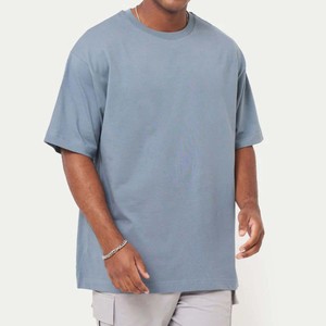 Camiseta de calle para hombre, Camiseta ajustada de gran tamaño regular informal de peso pesado 450GSM con logotipo personalizado, camiseta lavada con ácido - Product Image 1