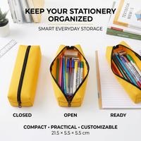 Trousse à crayons personnalisée avec logo, couleur personnalisée, OEM ODM, pochette à fermeture éclair pour les programmes de papeterie scolaire, commande en gros