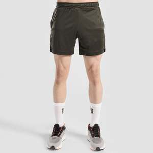 Pantalones Cortos Chino GA Fusion 100% Poliéster en Color Oliva XXS - Pantalones Cortos Deportivos con Estampado de Baloncesto y Golf con Logos - Product Image 1