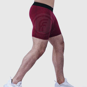 Nouveauté Short de compression de gymnastique pour hommes avec logo personnalisé quantité minimale de commande bas taille moyenne coupe ajustée Style décontracté motif solide Service OEM - Product Image 5