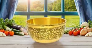 Handmade Metal Mixing Bowl Medium Size for Salad <b>Egg</b> Beating <b>Decorative</b> Kitchen Serving Brass Serving Bowl for Candy Other - Product Image 2