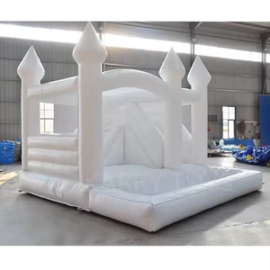 Castillo Inflable Comercial para Niños, Castillo Hinchable con Tobogán Blanco y Piscina de Pelotas de PVC, Tamaño Grande, Fácil de Instalar - Product Image 4