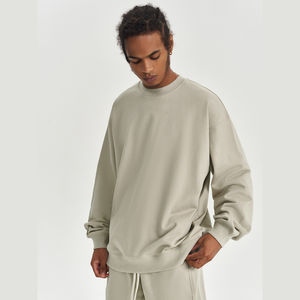 เสื้อสเวตเตอร์คอตตอนแบบผสมสำหรับผู้ชายเสื้อสเวตเตอร์คอกลม450กรัมสำหรับผู้ชาย - Product Image 1