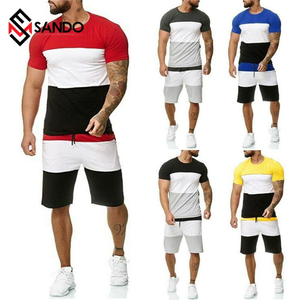 Conjunto de camiseta estampada para hombre, ropa de dos piezas con logotipo personalizado, 100% algodón, informal, OEM, gran oferta - Product Image 1