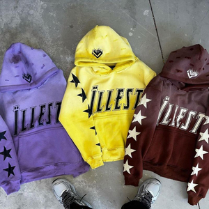 ชุดวอร์มผ้าฝ้าย100% ผ้าเฟรนช์เทอร์รี่ใส่ได้ทั้งชายและหญิงชุดวอร์มมีฮู้ดปกเสื้อระบายอากาศได้ดีสีจางลง - Product Image 4