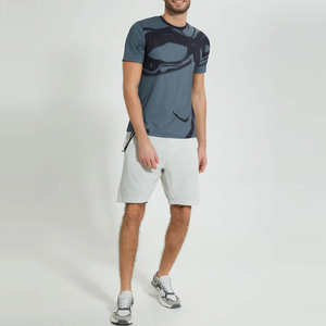 T-shirt personnalisé avec logo pour homme, impression par transfert thermique, tissu respirant, 100% coton, durable, pour course à pied, marathon, gym - Product Image 6